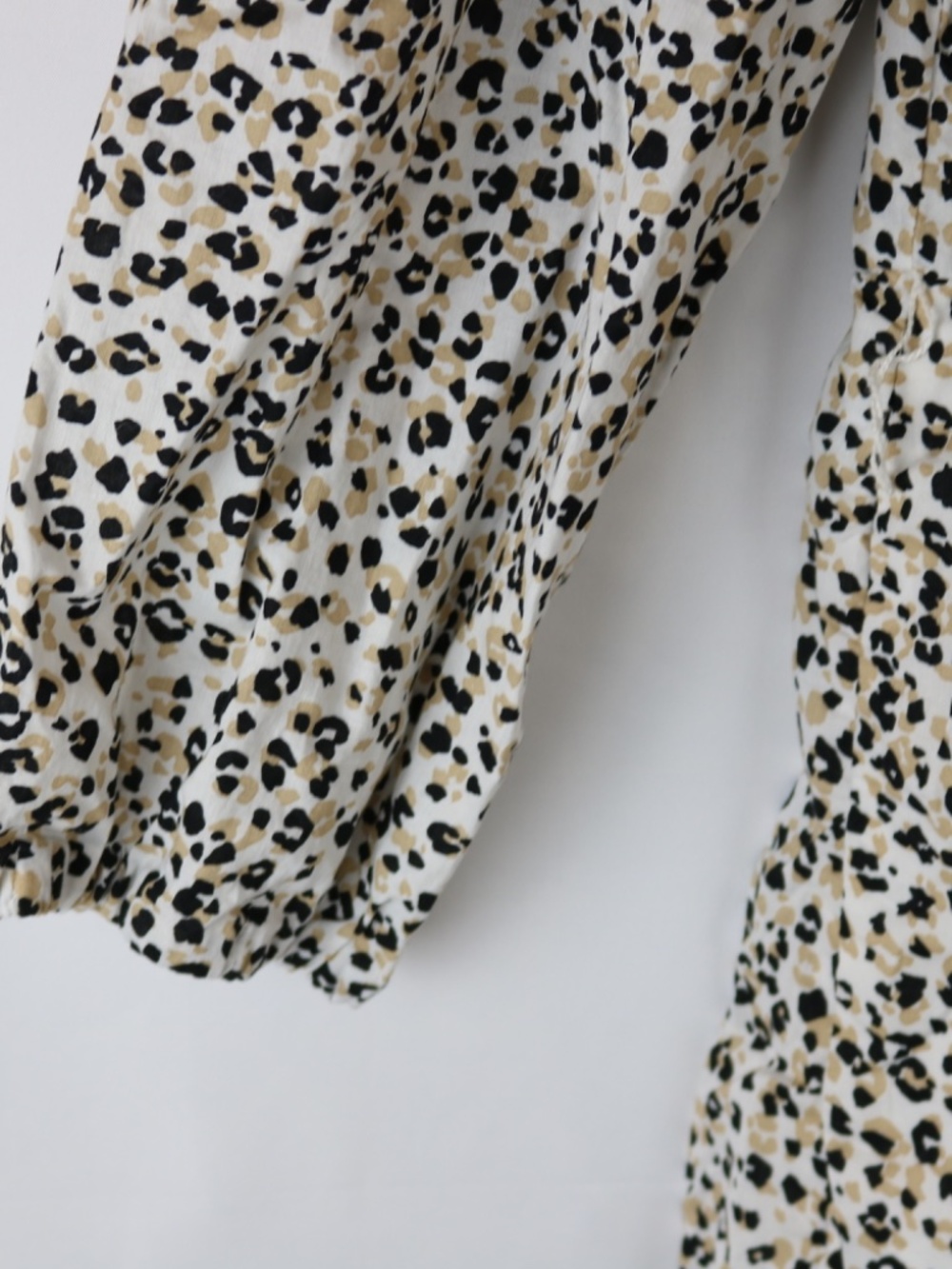 J. Crew Neutral Leopard Print V-Neck Long Sleeve Dress - Picture 2 of 5